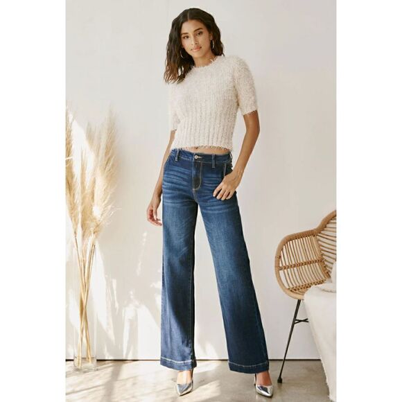 Kancan Cailin Wide Leg Trouser Jean - Picture 1 of 12